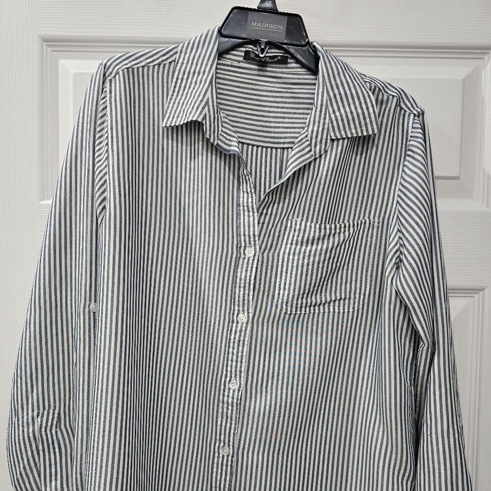 Women’s Button Down, Striped Long Sleeve Shirt Size L OFFERS WELCOME!!!